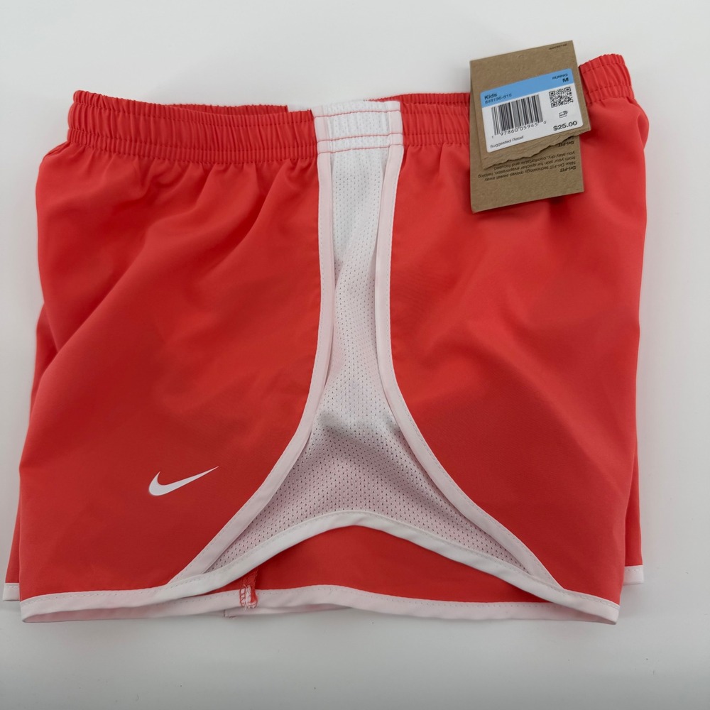 Nike Kids Running Shorts Red White‎ Dri Fit Size M Athletic Performance